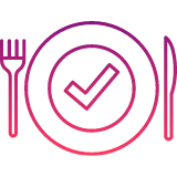 School meals safety icon.